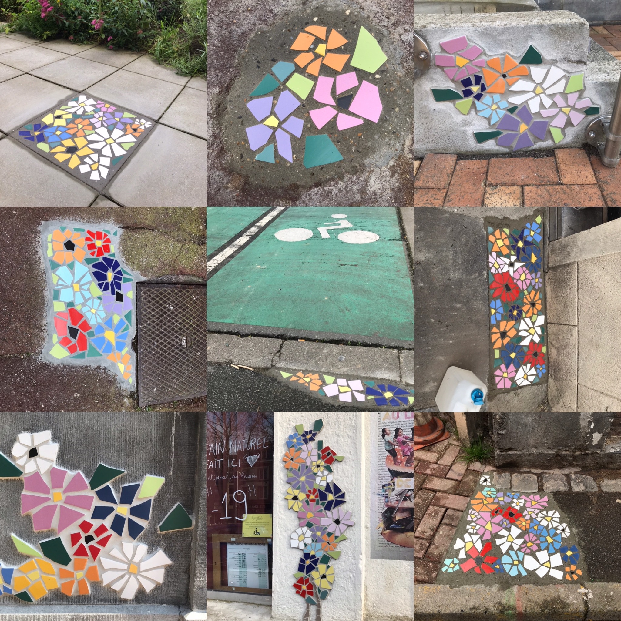 Atelier street art « Flower Power » en mosaïque project image